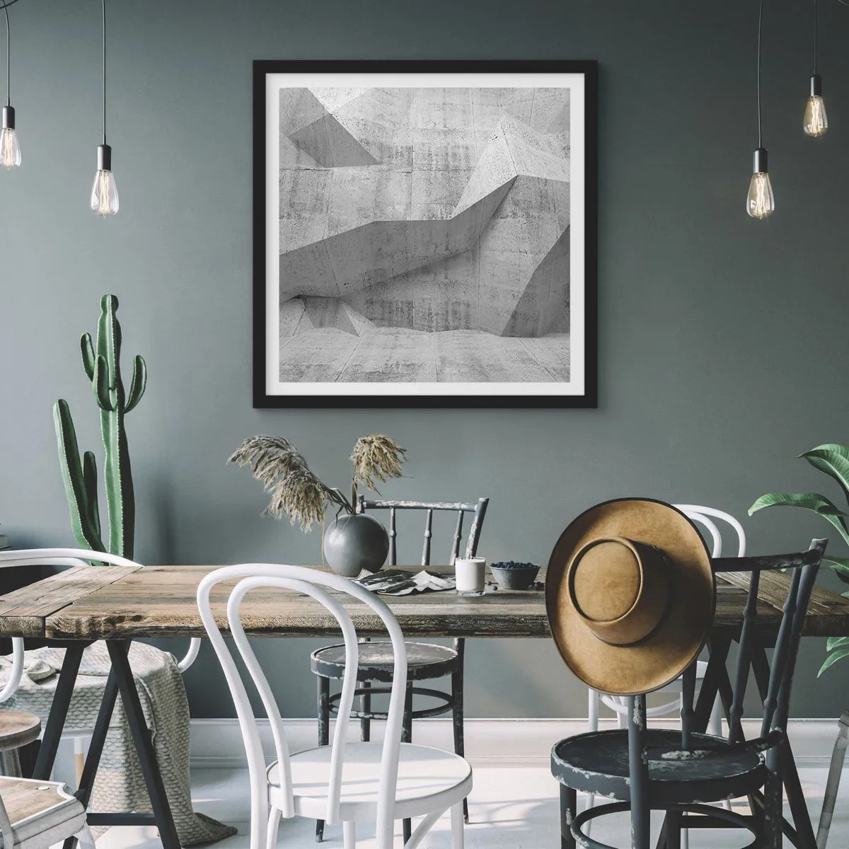 Plakat w czarnej ramie - Prawdziwe wyzwanie - 60x60 cm