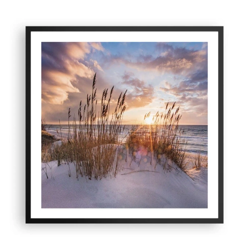 Plakat w czarnej ramie - Pożegnanie słońca i wiatru - 60x60 cm