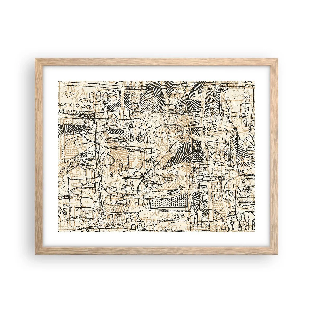 Plakat w ramie jasny dąb - Czeka na rozszyfrowanie - 50x40 cm