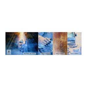 Fototapeta Próbka Premium Canvas - Wreszcie u celu - Abstrakcja, Astronauta, Kosmos - 100x30 cm