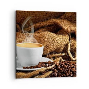 Obraz na płótnie - Zapach moki i gęstość miodowego płynu - 70x70 cm