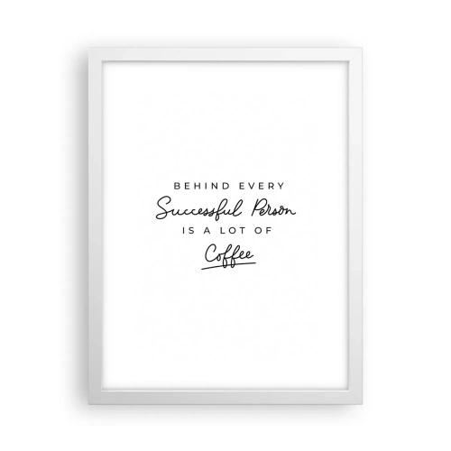 Plakat w białej ramie - Tajemnica sukcesu - 30x40 cm