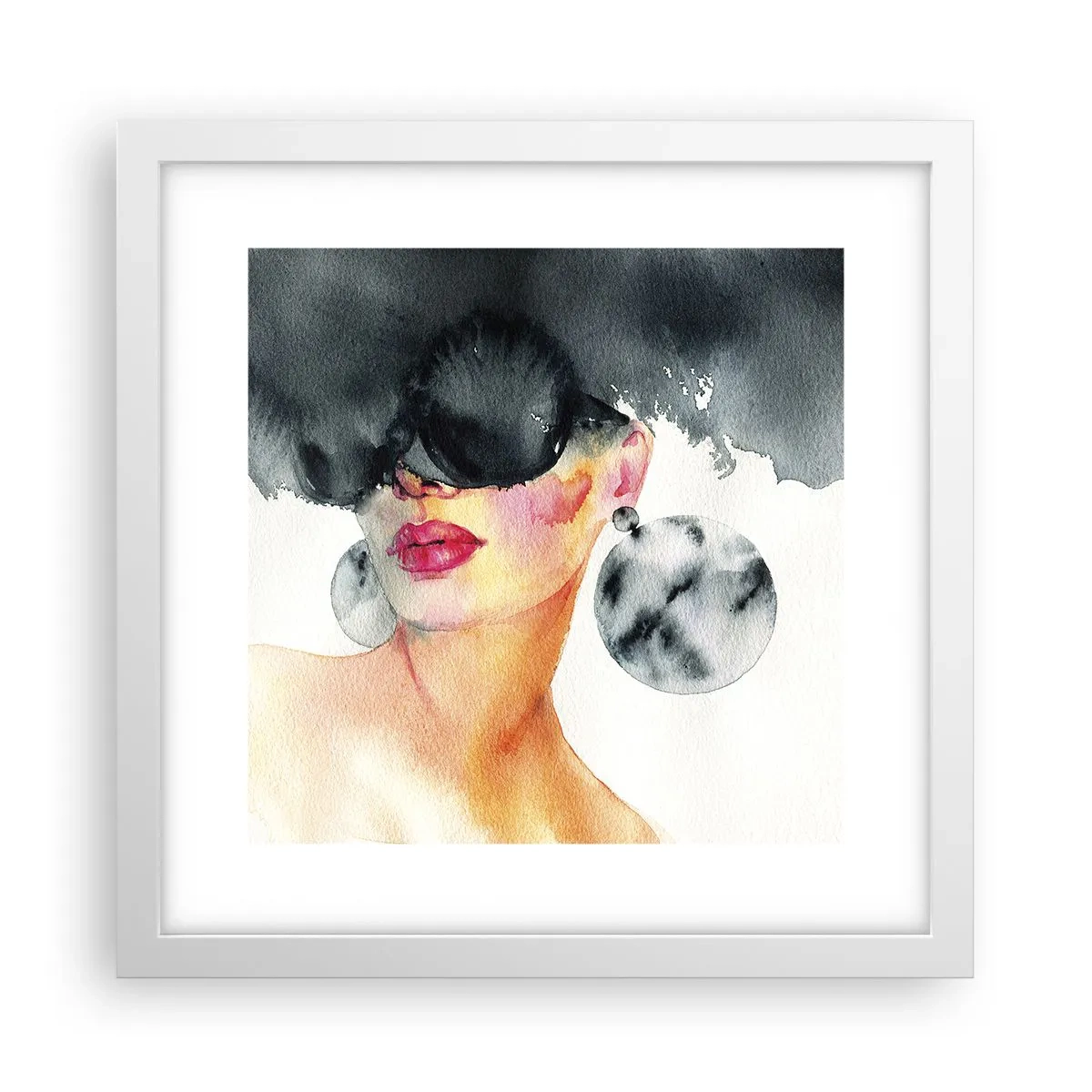 Plakat w białej ramie - Tajemnica elegancji - 30x30 cm