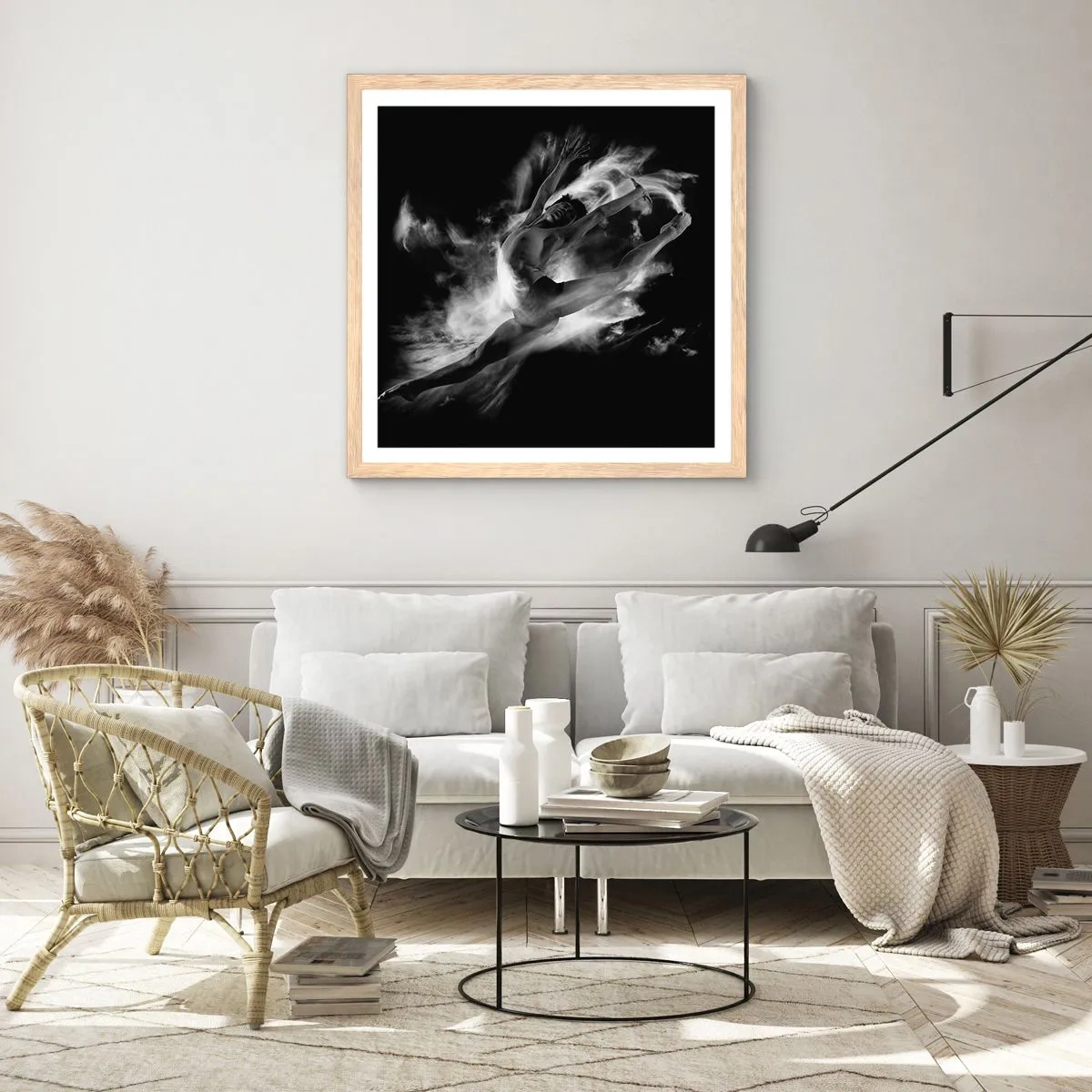 Plakat w ramie jasny dąb - Zatrzymany w locie - 50x50 cm