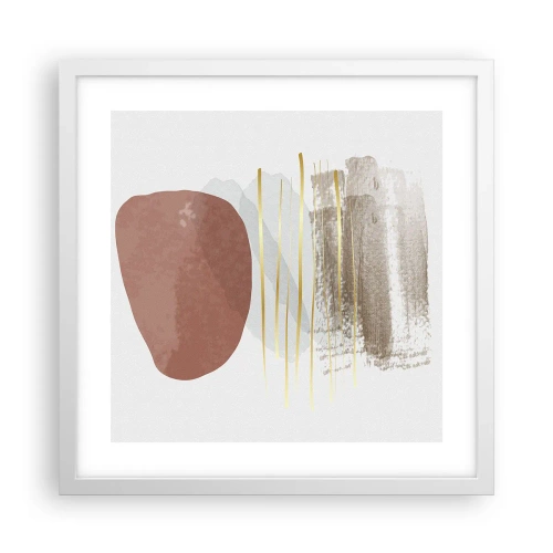 Plakat w białej ramie - Abstrakcyjna kolumnada - 40x40 cm