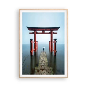 Plakat w ramie jasny dąb - Japońska zaduma - 70x100 cm