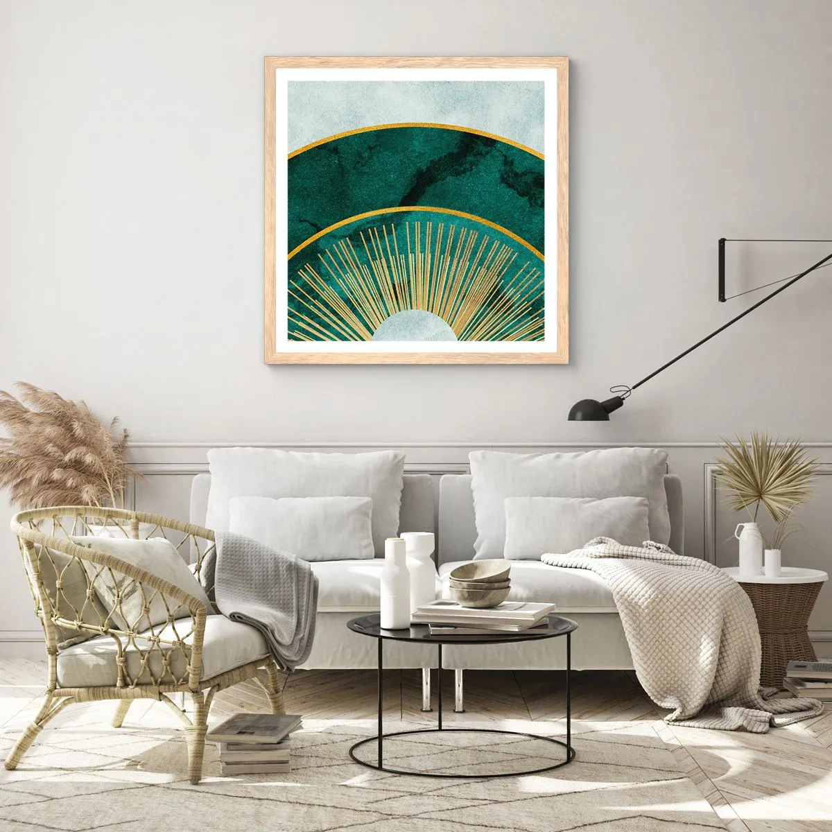 Plakat w ramie jasny dąb - Inny układ słoneczny - 40x40 cm