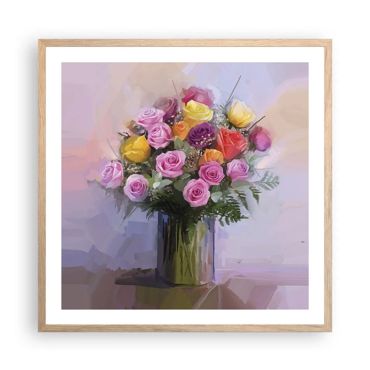 Plakat w ramie jasny dąb - Zatrzymane piękno - 60x60 cm