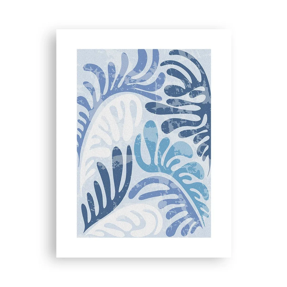 Plakat - Błękitne paprocie - 30x40 cm