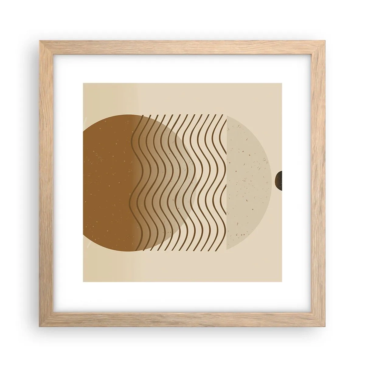 Plakat w ramie jasny dąb - O pochodzeniu figur geometrycznych - 30x30 cm