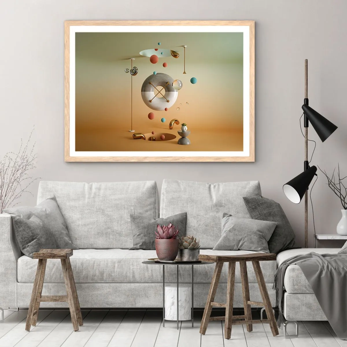 Plakat w ramie jasny dąb - Wszystko się zdarzyć może - 40x30 cm