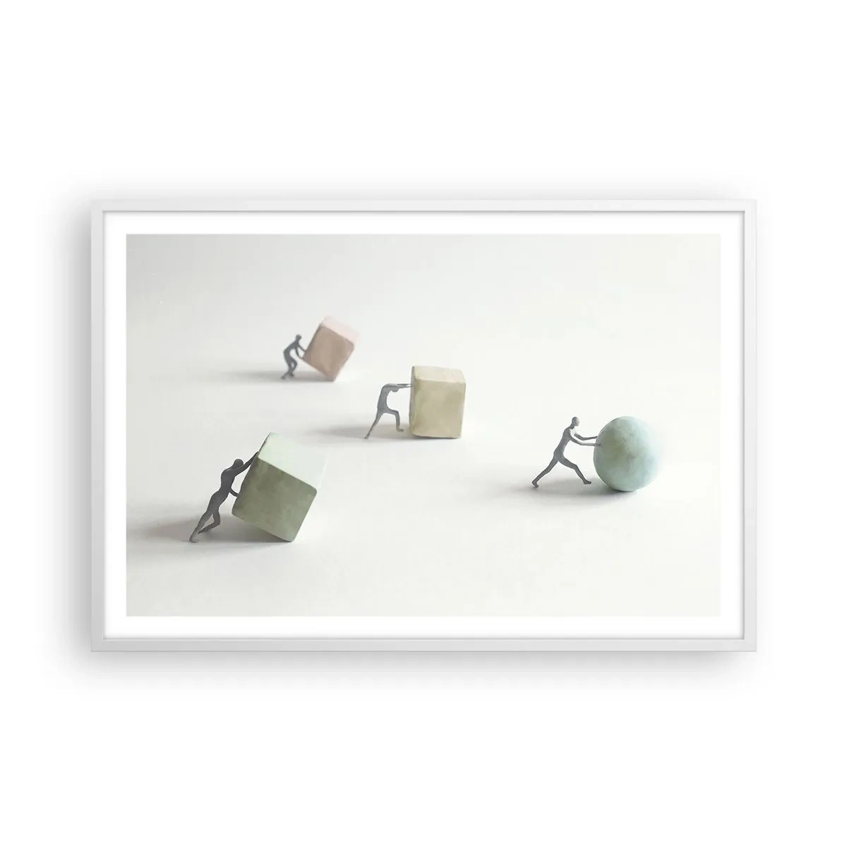 Plakat w białej ramie - Samo życie - 91x61 cm