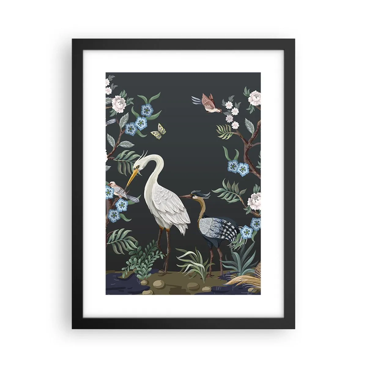 Plakat w czarnej ramie - Ptasia parada - 30x40 cm