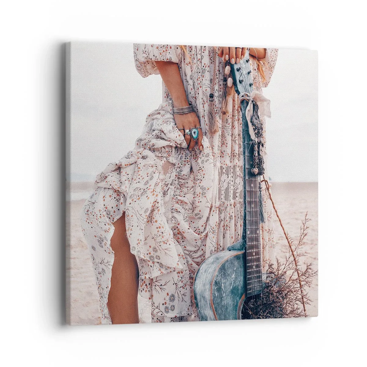 Obraz na płótnie - Dzieci kwiaty w drodze - 40x40 cm