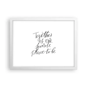 Plakat w białej ramie - Też to czujesz? - 40x30 cm