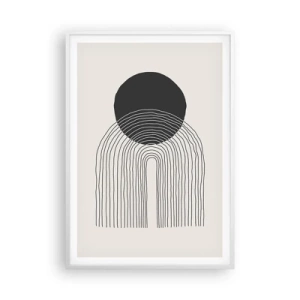 Plakat w białej ramie - Drżenie i pewność - 70x100 cm