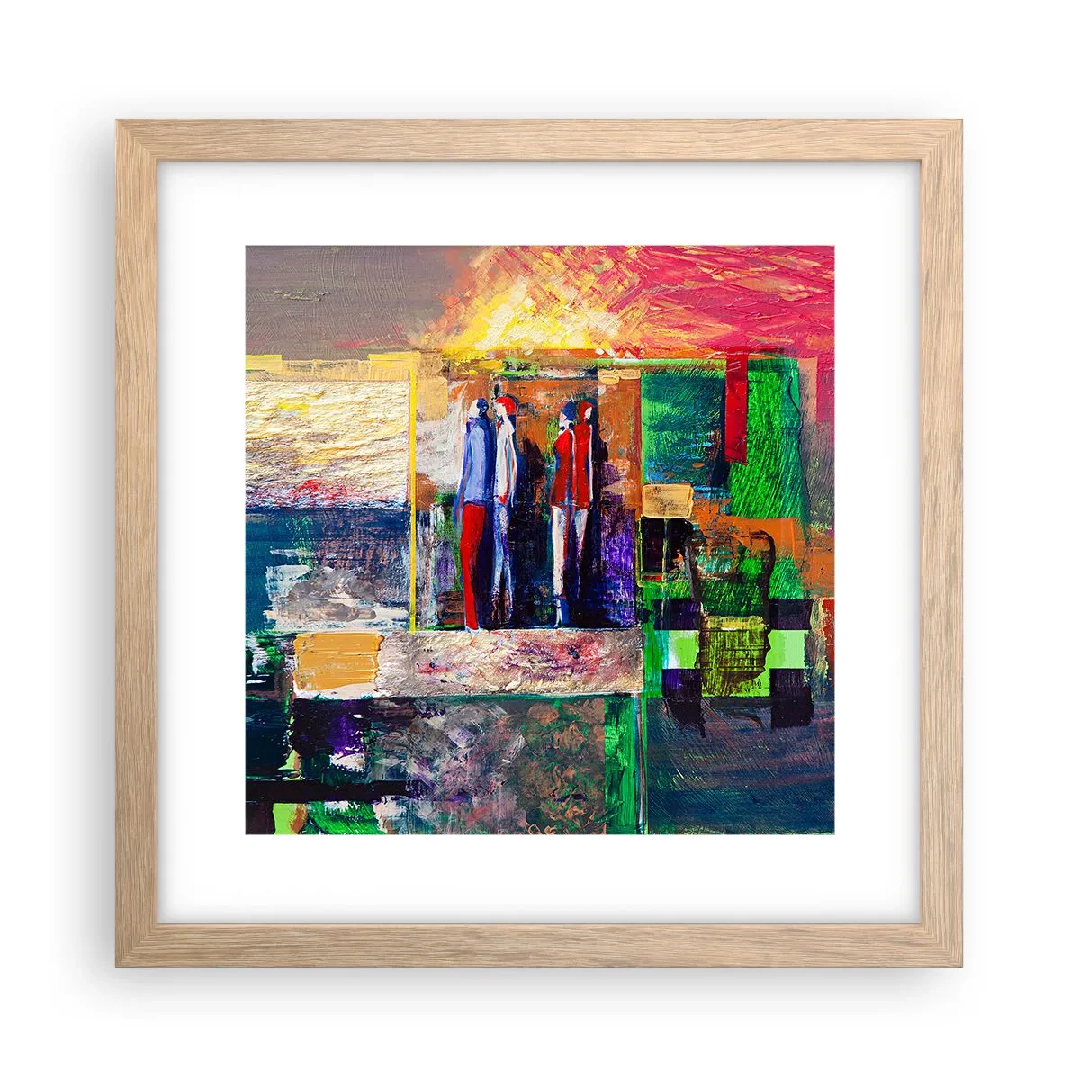 Plakat w ramie jasny dąb - Relacje i emocje - 30x30 cm