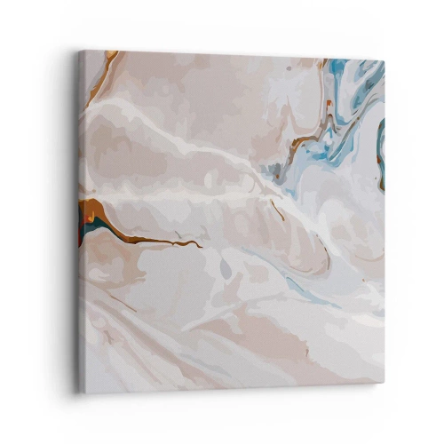 Obraz na płótnie - Błękitne meandry pod bielą - 30x30 cm