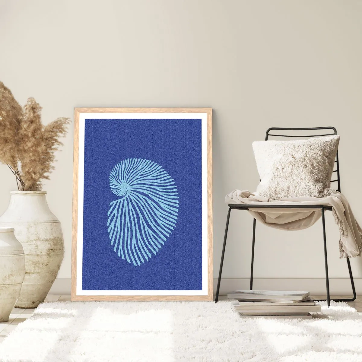 Plakat w ramie jasny dąb - Narodziny muszli - 70x100 cm