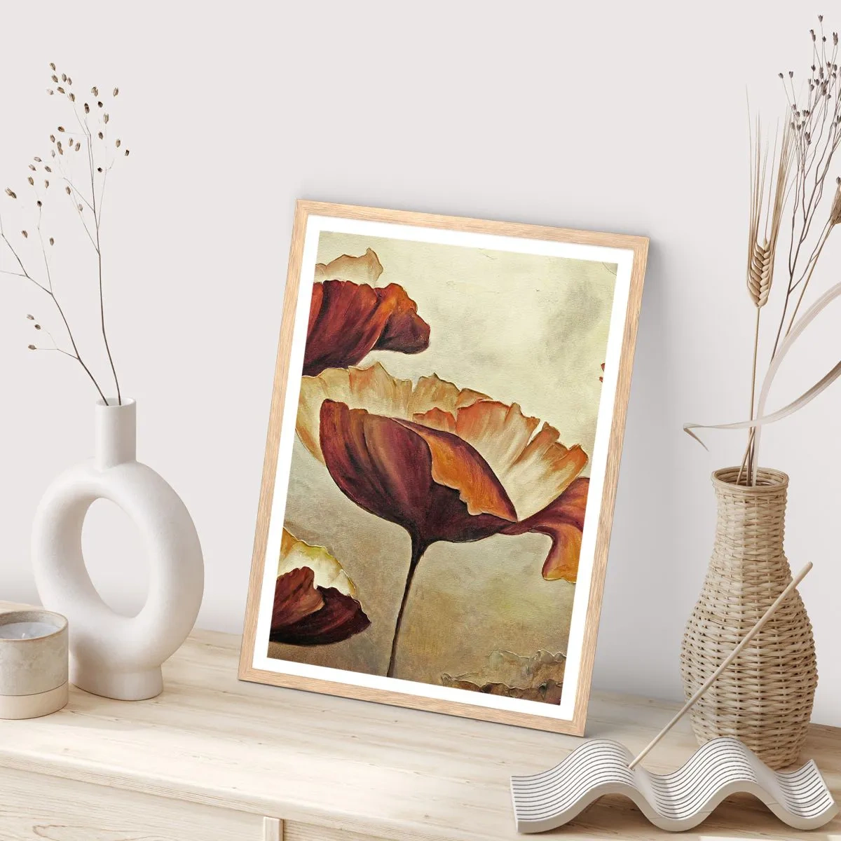 Plakat w ramie jasny dąb - Łąki łan - 50x70 cm