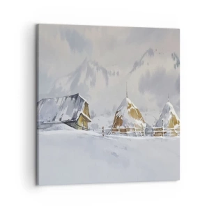 Obraz na płótnie - W śnieżnej kotlinie - 50x50 cm