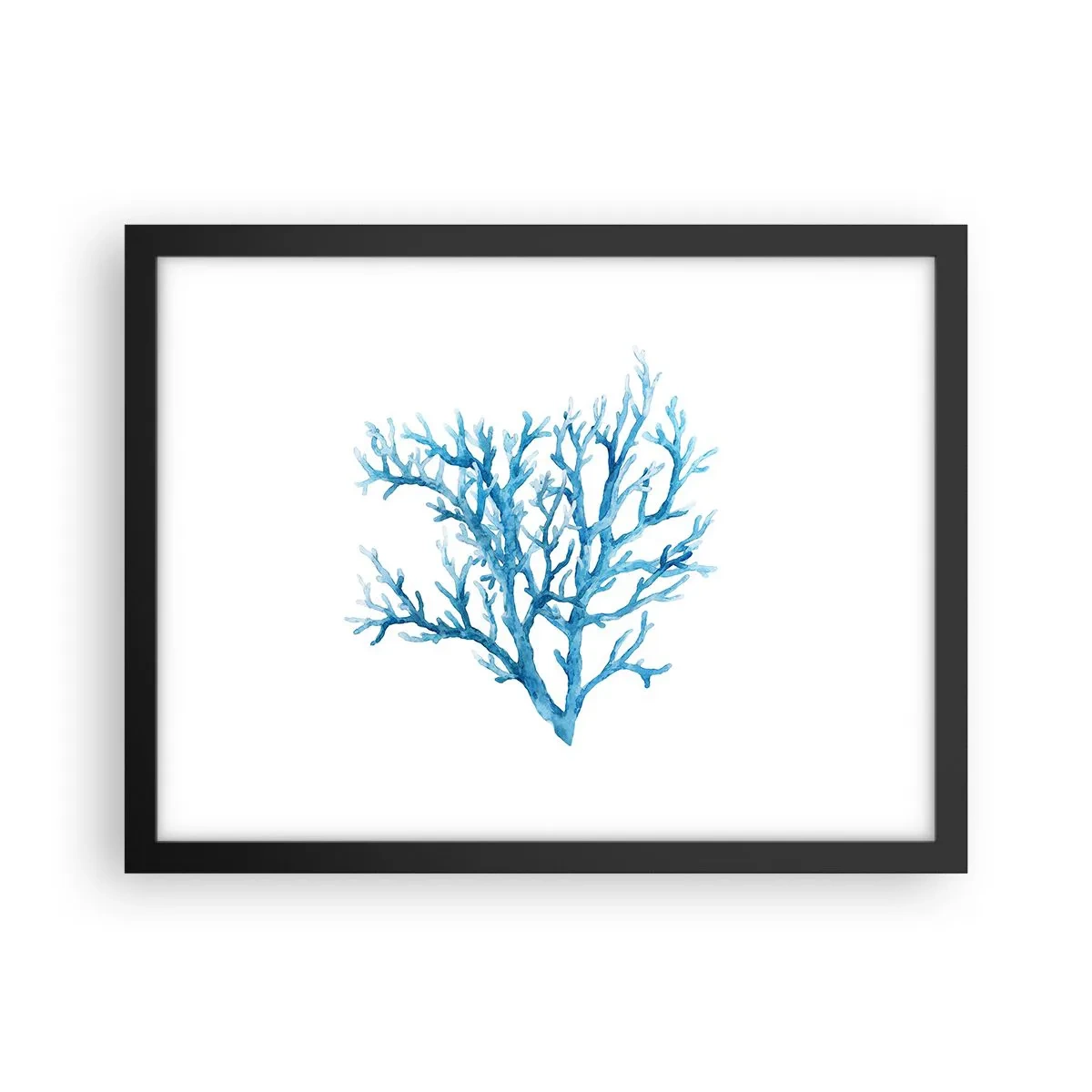 Plakat w czarnej ramie - Morski filigran - 40x30 cm