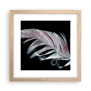 Plakat w ramie jasny dąb - Pomyśl o dotyku - 30x30 cm