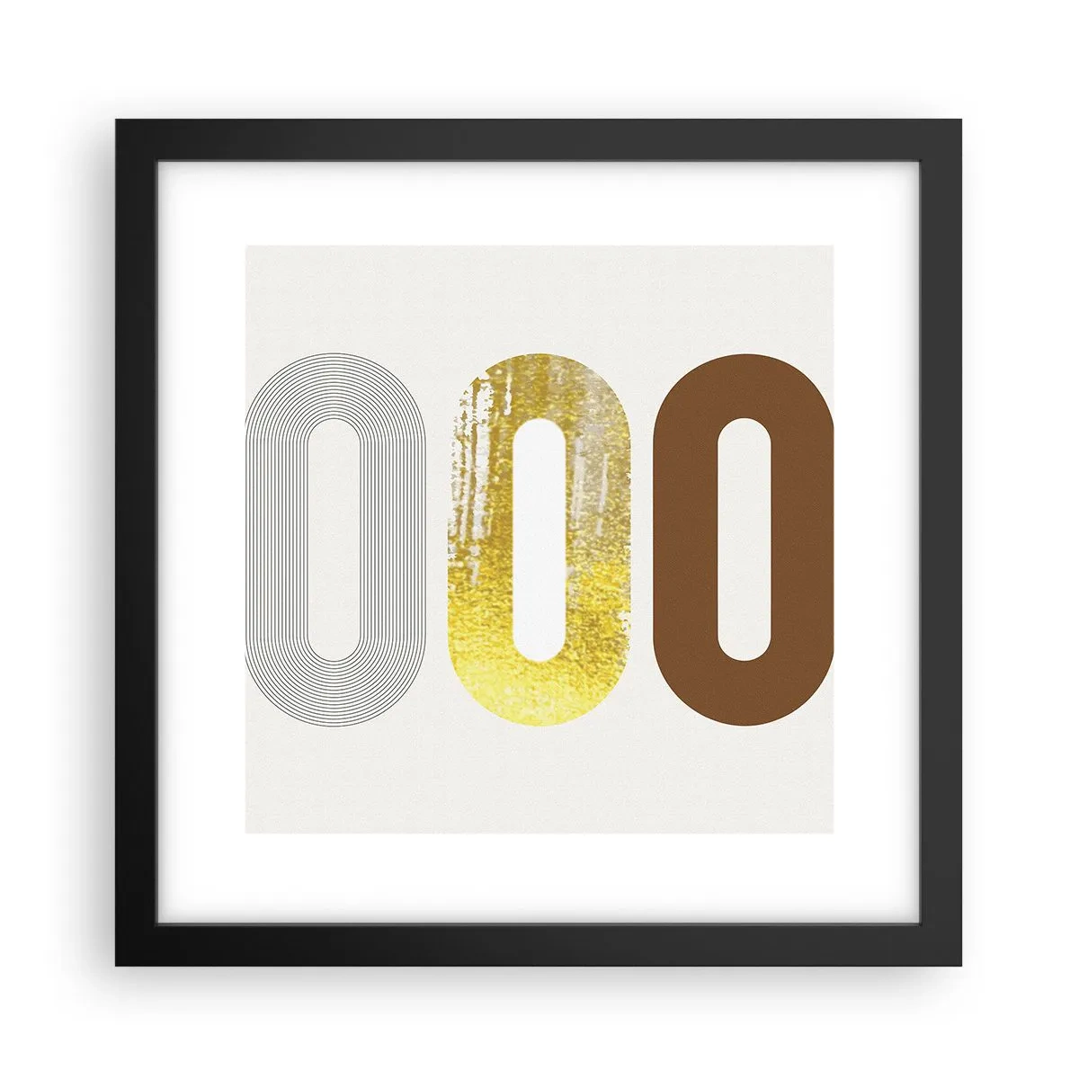 Plakat w czarnej ramie - Ooo! - 30x30 cm