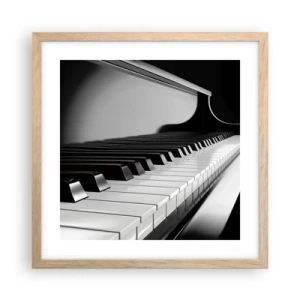 Plakat w ramie jasny dąb - Harmonia kształtów i barw - 40x40 cm