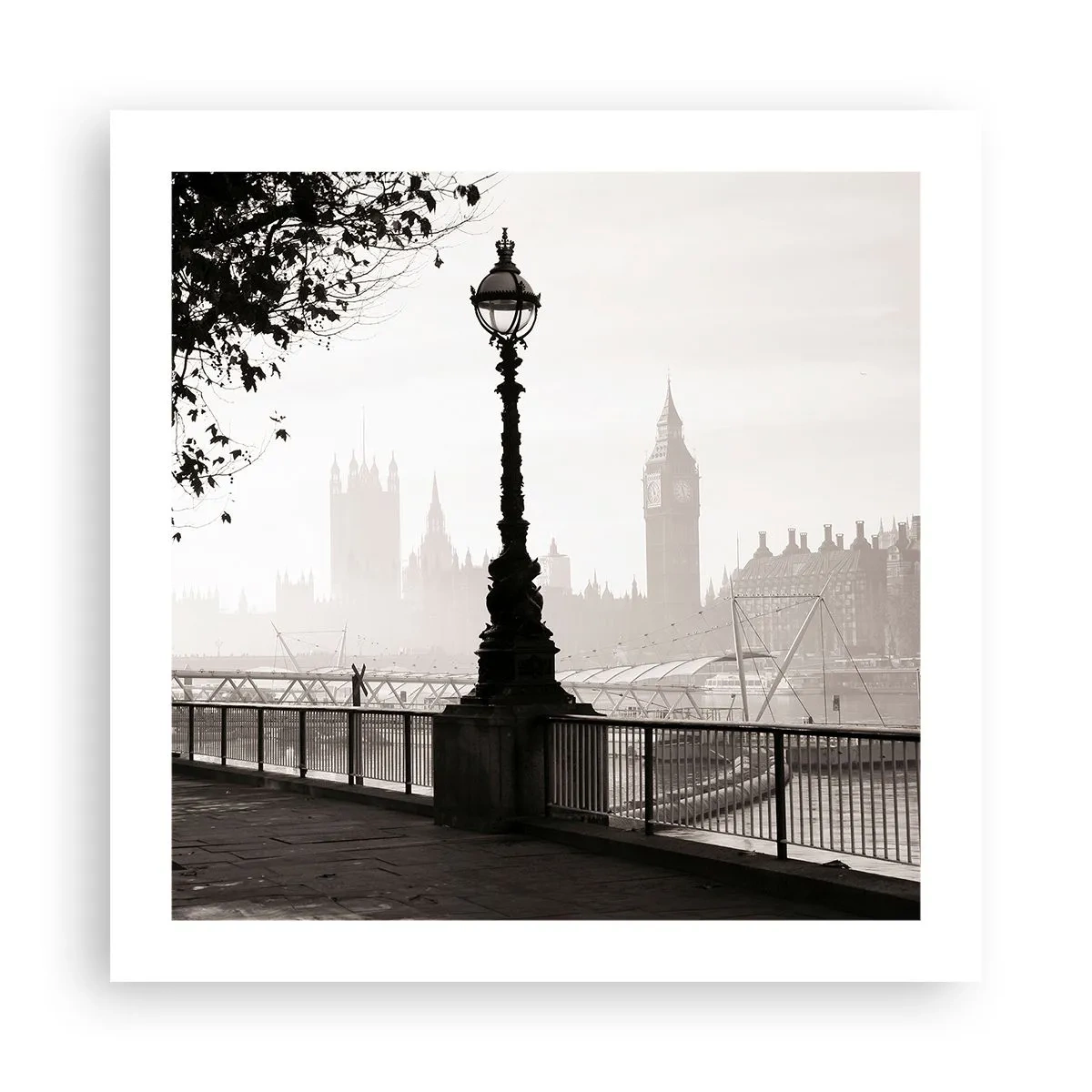 Plakat - Londyński poranek - 50x50 cm