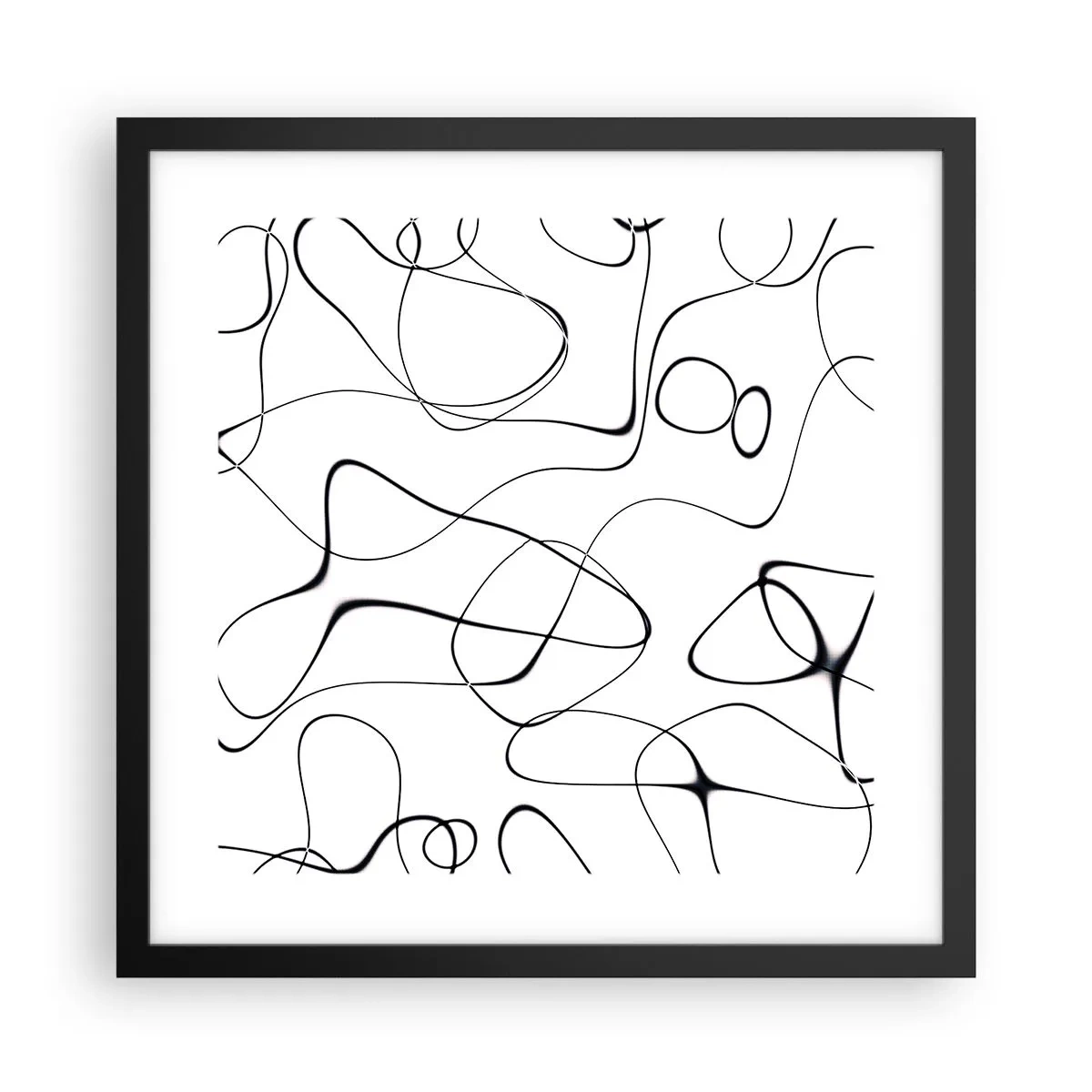 Plakat w czarnej ramie - Ścieżki życia, koleje losu - 40x40 cm