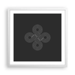 Plakat w białej ramie - W duchu celtyckim - 50x50 cm