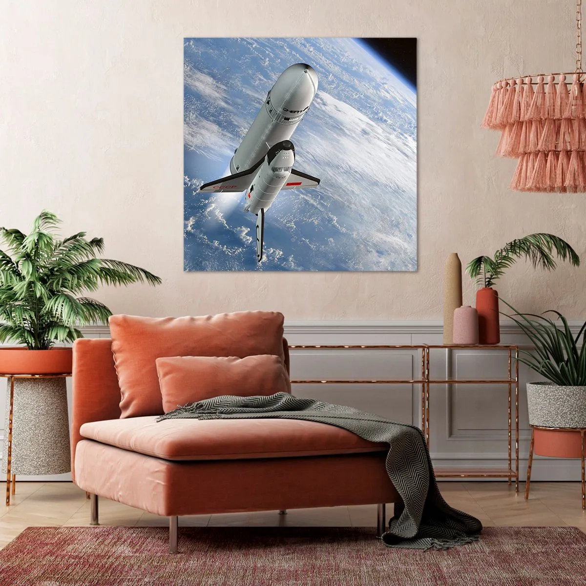 Obraz na płótnie - Kosmiczne wniebowstąpienie - 40x40 cm