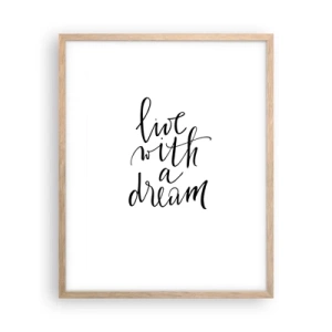 Plakat w ramie jasny dąb - Of course - 40x50 cm