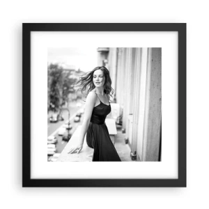 Plakat w czarnej ramie - Z pewnością paryżanka - 30x30 cm