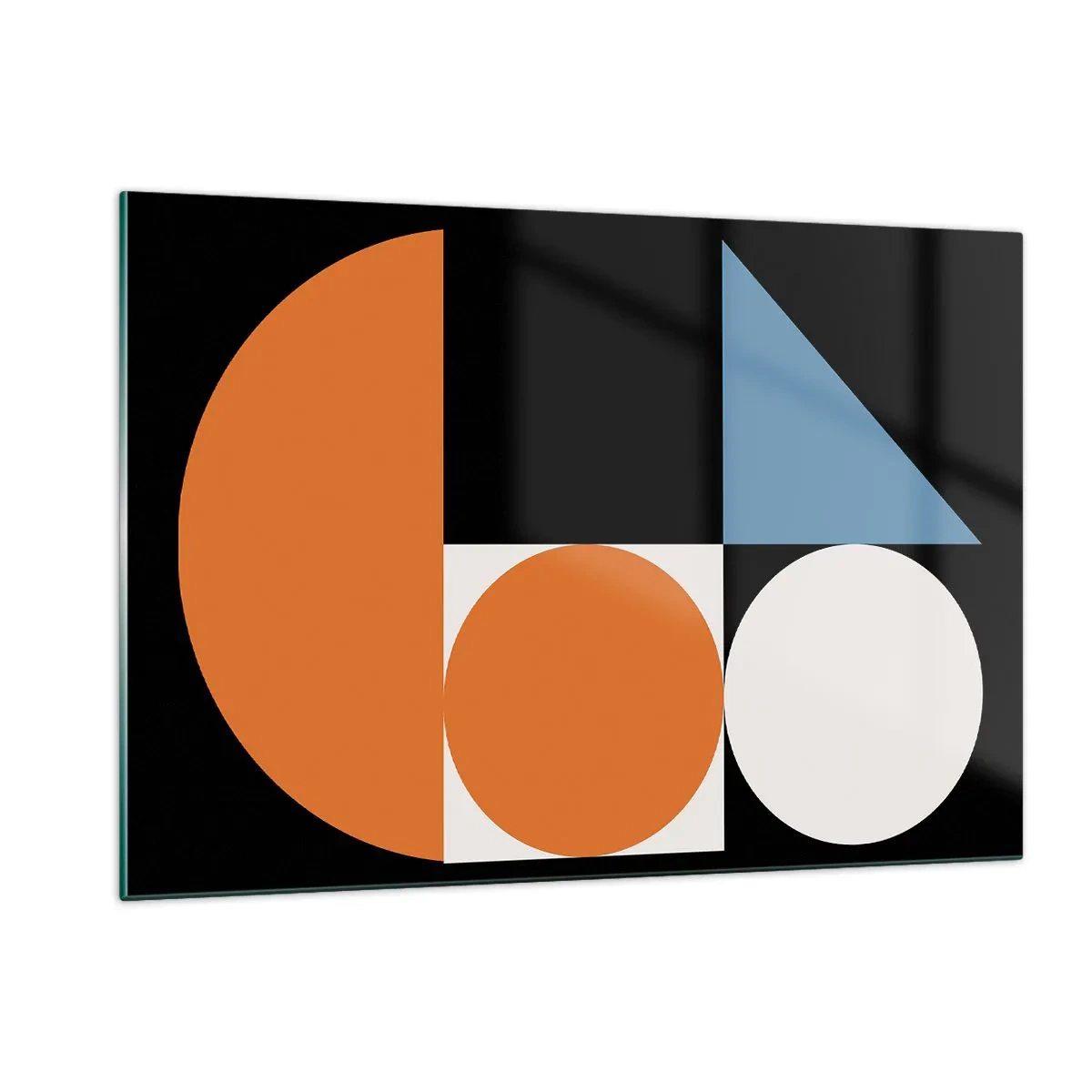 Obraz na szkle - Geometryczne figury w układzie abstrakcyjnym - 120x80cm - Układ figurowy - Nowoczesna dekoracja ścienna do salonu, kuchni i sypialni ARTTOR