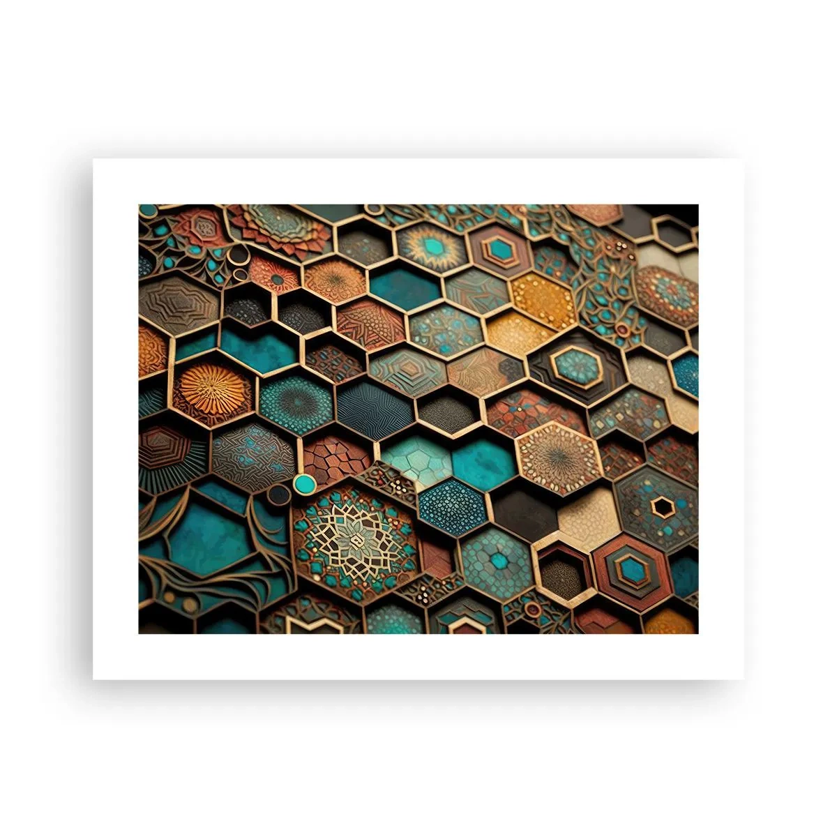 Plakat - Arabskie ornamenty – wariacja - 50x40 cm
