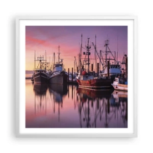 Plakat w białej ramie - Przed kolejnym dniem - 60x60 cm