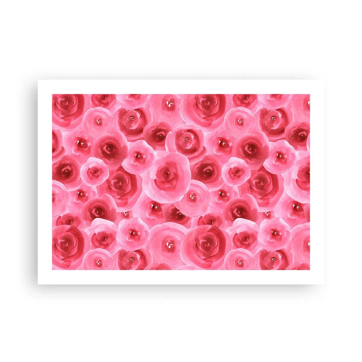 Plakat - Róże na dole i na górze - 70x50 cm