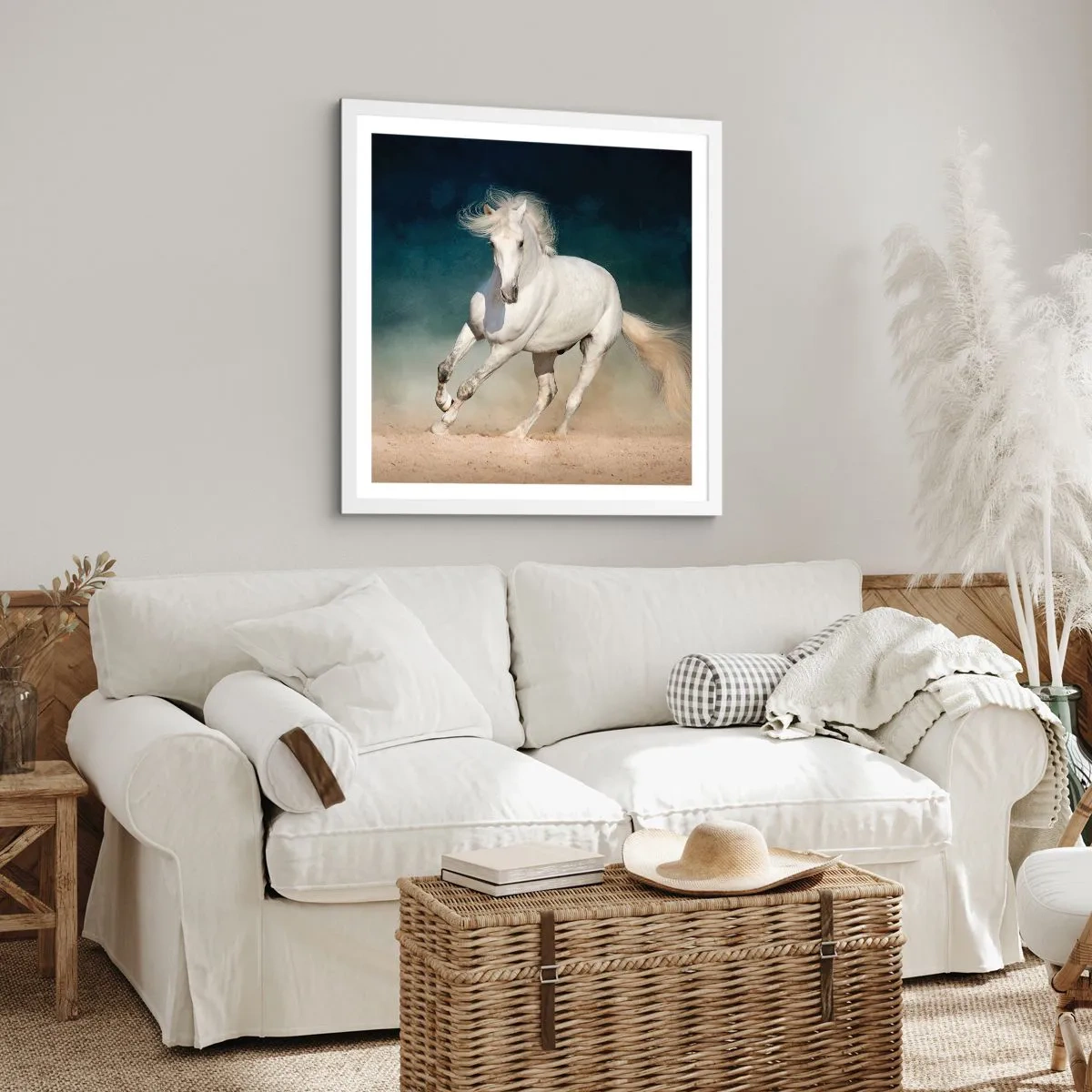 Plakat w białej ramie - Wolność w stanie czystym - 30x30 cm