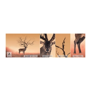 Fototapeta Próbka Samoprzylepna Deluxe Sticker - Prajeleń - odwieczny duch lasu - Abstrakcja, Jeleń, Natura - 100x30 cm