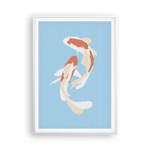 Plakat w białej ramie - Pływanie synchroniczne spontaniczne - 70x100 cm