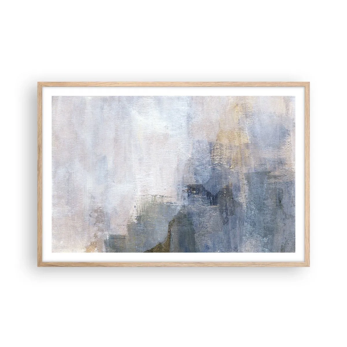 Plakat w ramie jasny dąb - Tony i akordy barw - 91x61 cm