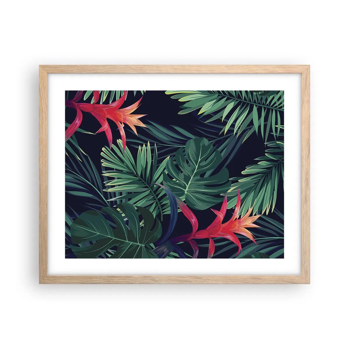 Plakat w ramie jasny dąb - Zapłonąć w zieleni - 50x40 cm