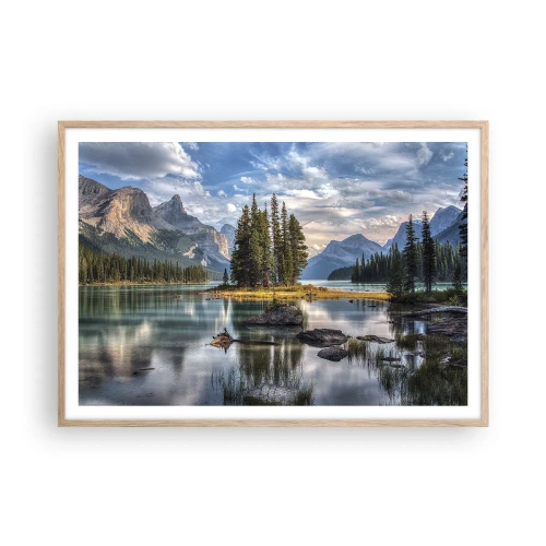 Plakat w ramie jasny dąb - Nad wodą wielką i czystą… - 100x70 cm