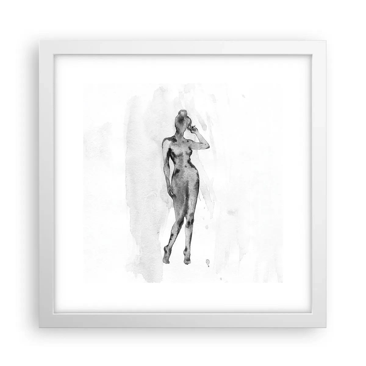 Plakat w białej ramie - Studium ideału kobiecości - 30x30 cm