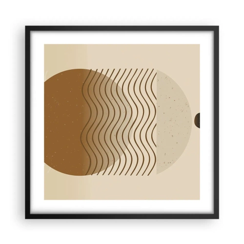 Plakat w czarnej ramie - O pochodzeniu figur geometrycznych - 50x50 cm