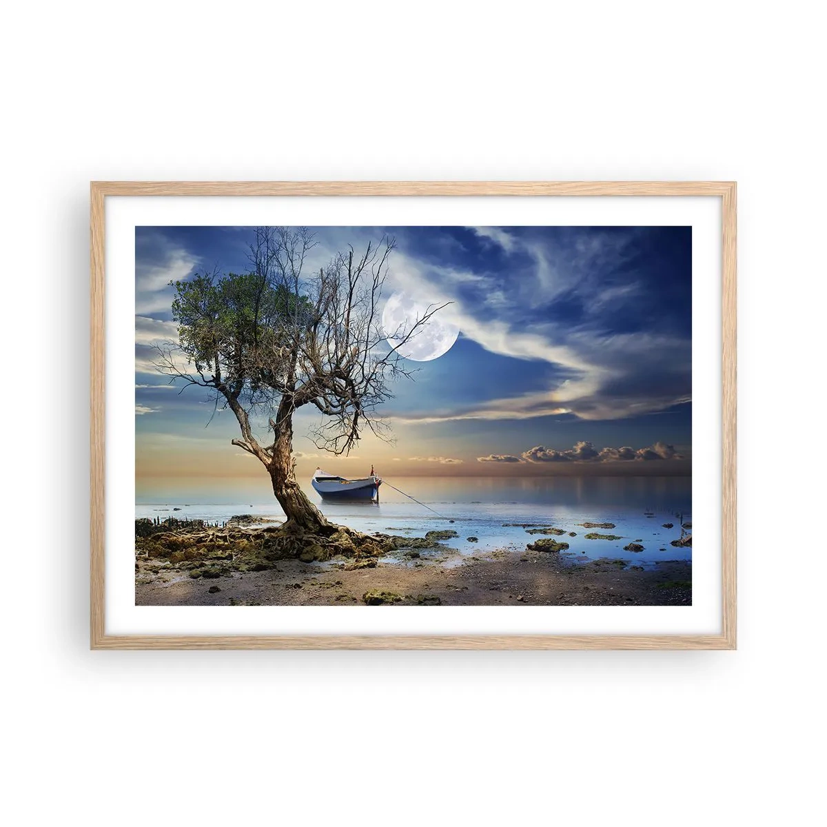 Plakat w ramie jasny dąb - To koniec czy początek? - 70x50 cm