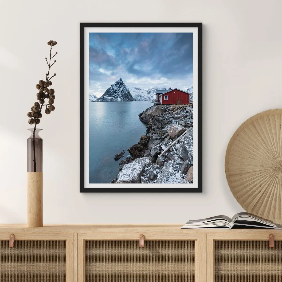 Plakat w czarnej ramie - Skandynawskie zacisze - 30x40 cm