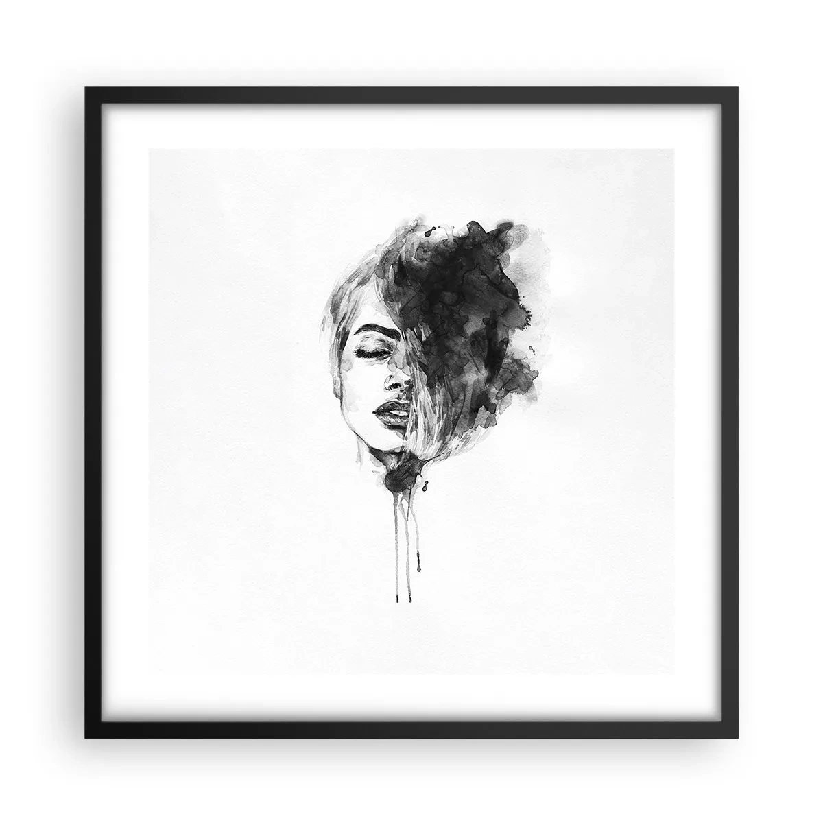 Plakat w czarnej ramie - O czym marzy dziewczyna - 50x50 cm